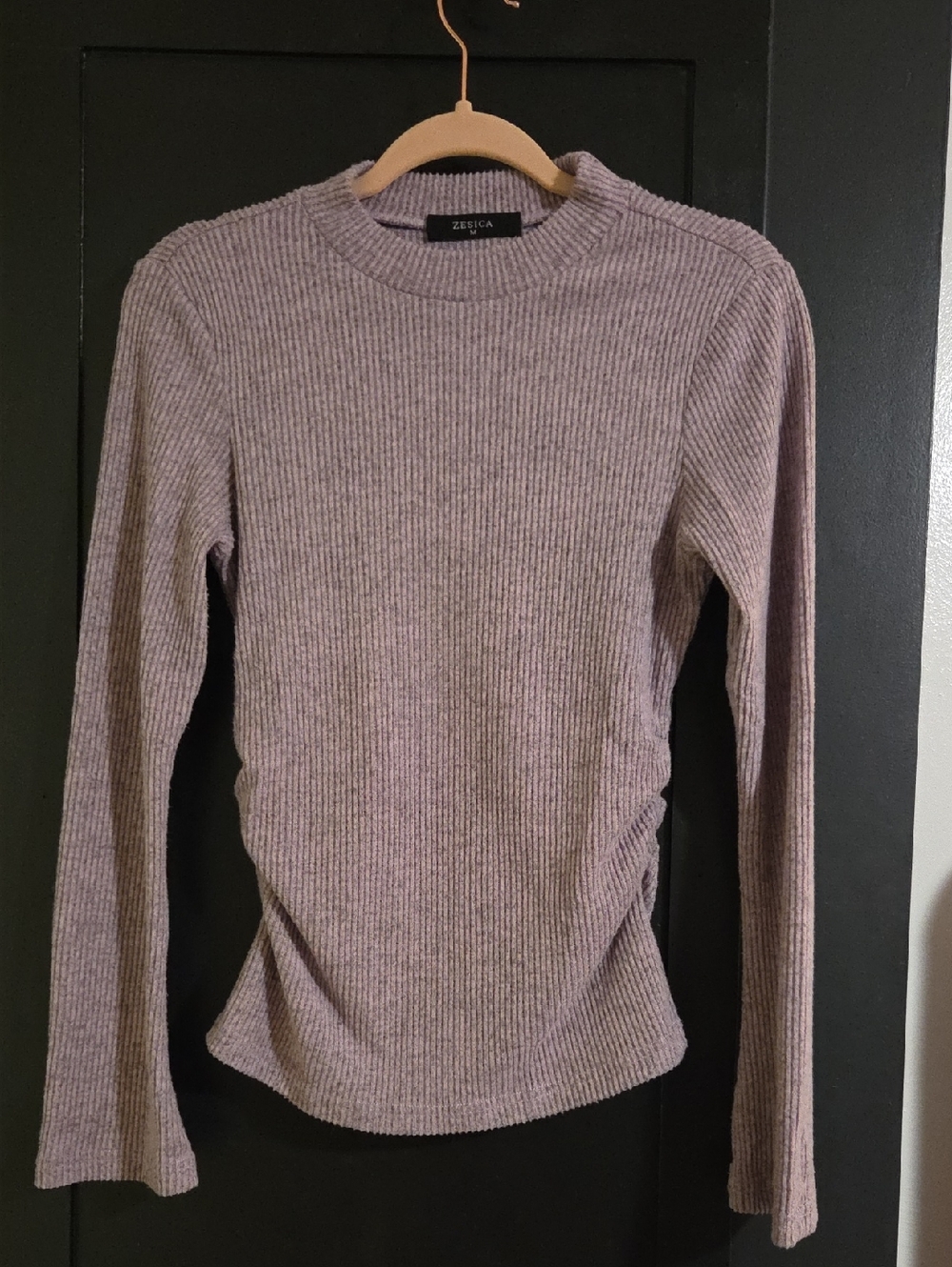 Purple Ribbed Sweater